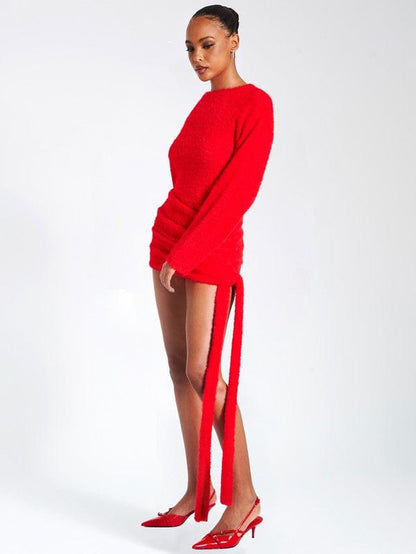 Keira Knit Backless Sweater Dress