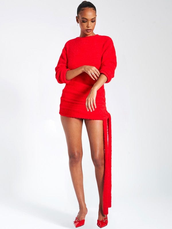 Keira Knit Backless Sweater Dress