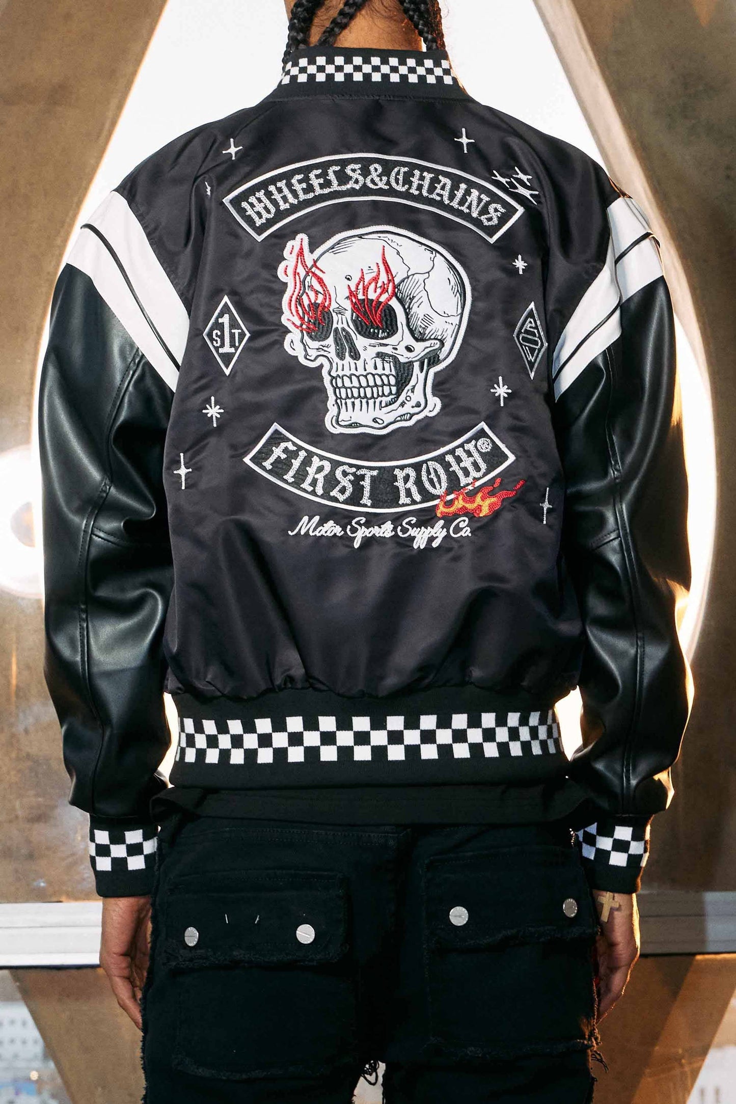 Wheel and Chain Varsity Jacket