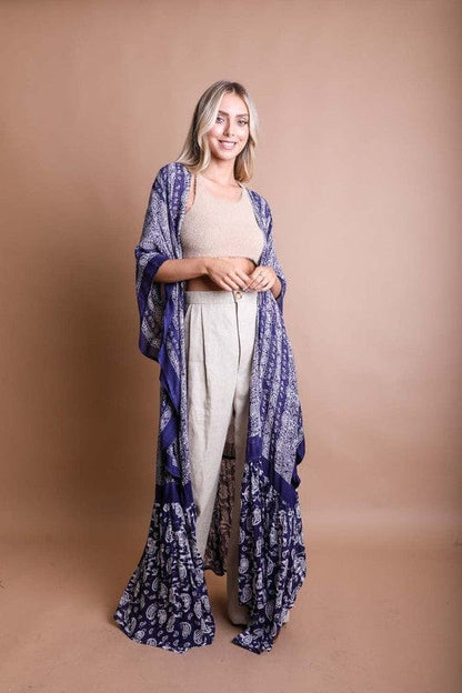 Ms. Jackie Paisley Tapestry Free Flow Kimono