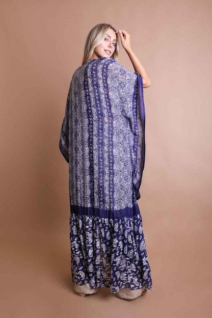 Ms. Jackie Paisley Tapestry Free Flow Kimono