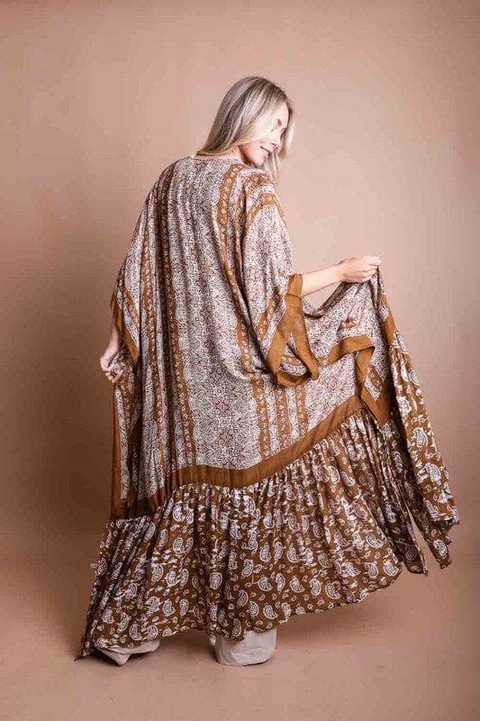 Ms. Jackie Paisley Tapestry Free Flow Kimono