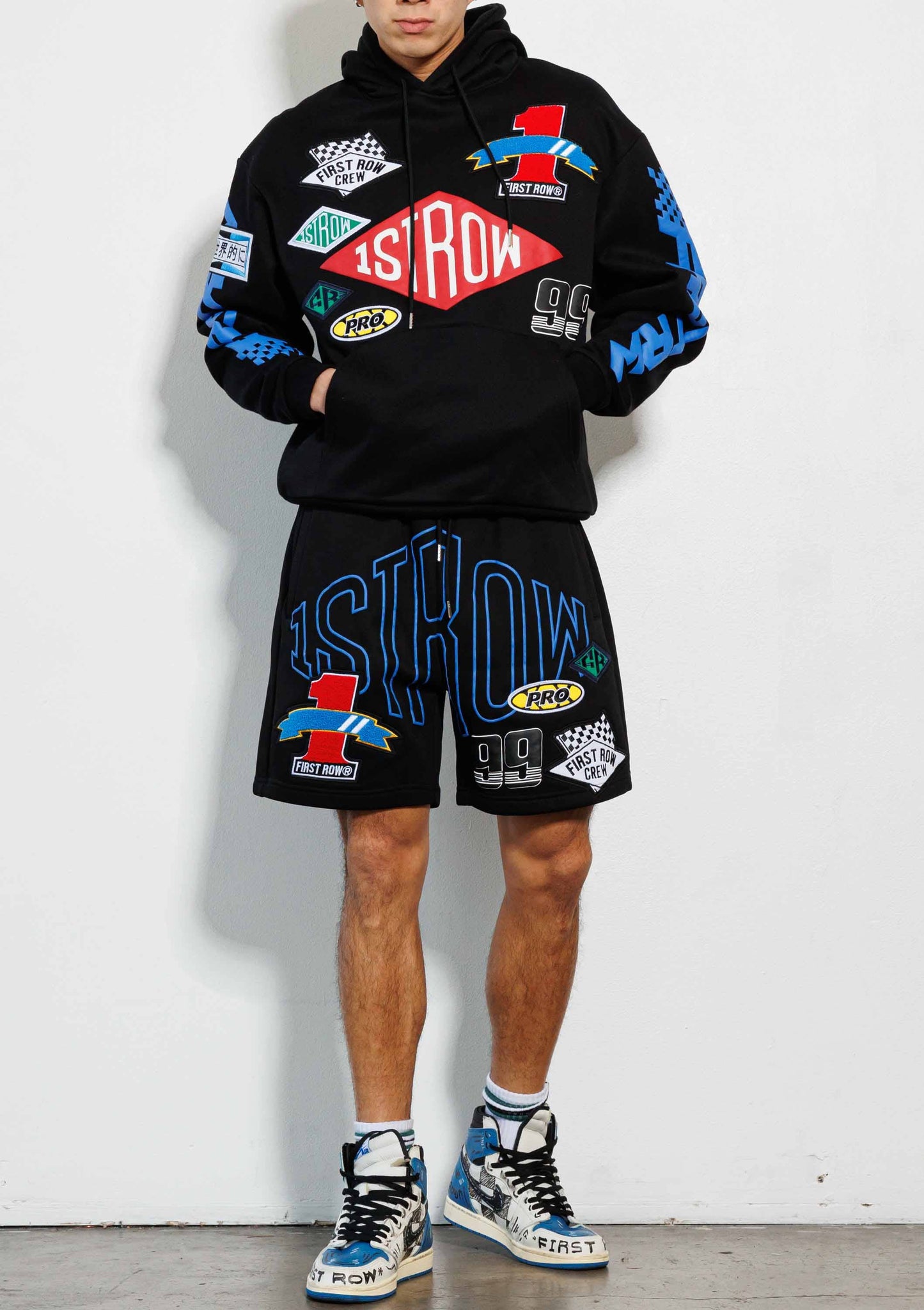 Racing Multi Patches Graphic Hoodie