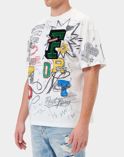 All-Over Doodling Graphic Tee