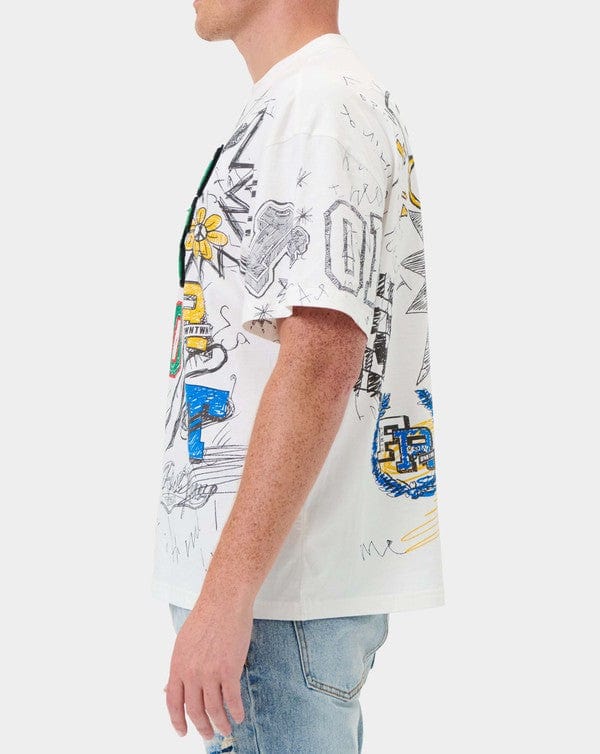 All-Over Doodling Graphic Tee