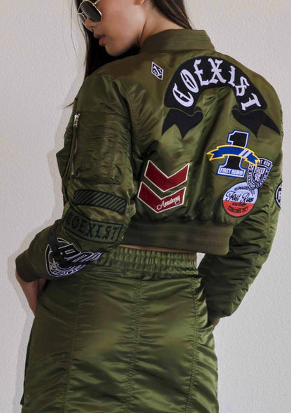 Coexist Multi Patches MA-1 Bomber Jacket