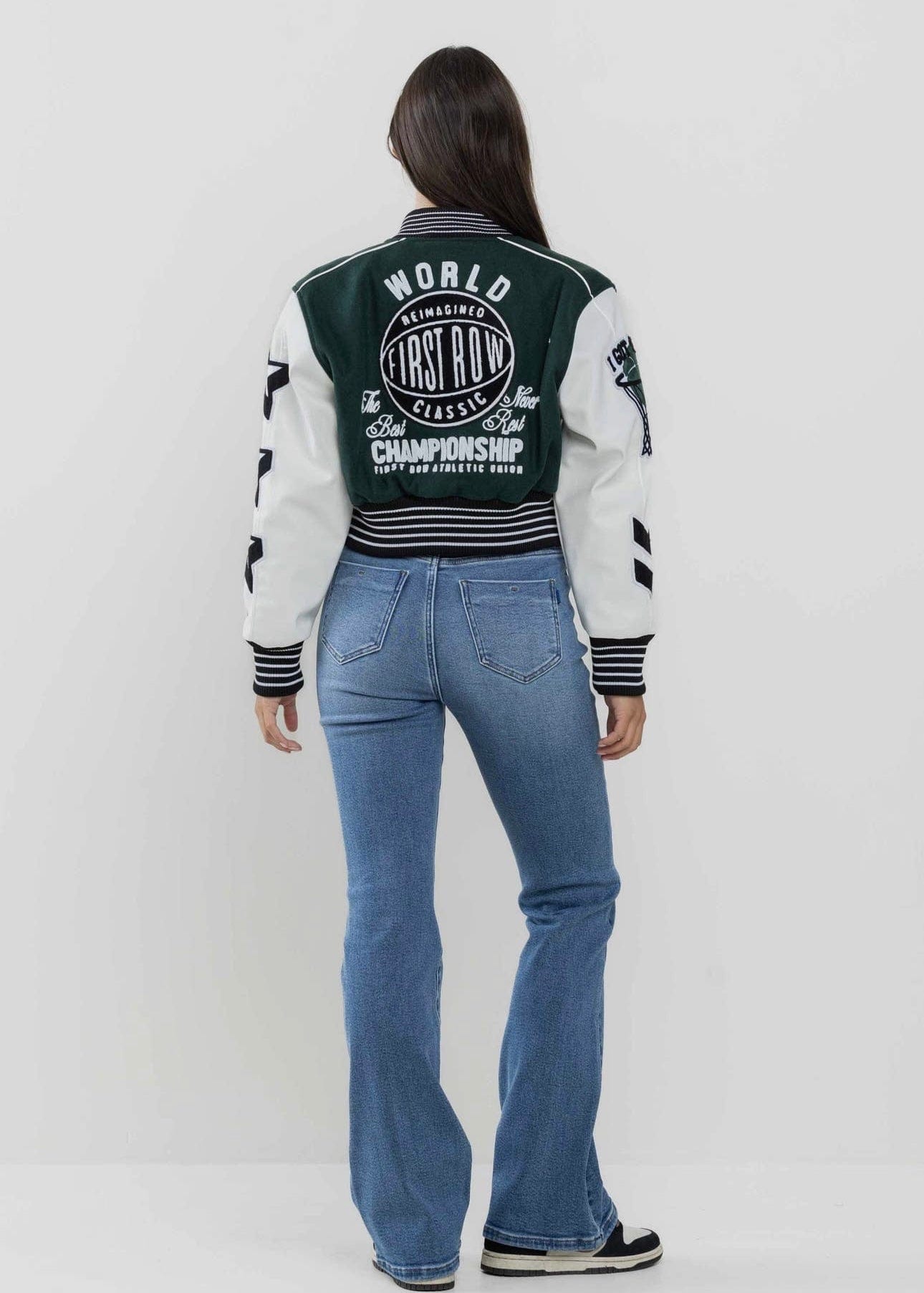 The Best Never Rest Cropped Varsity Jacket