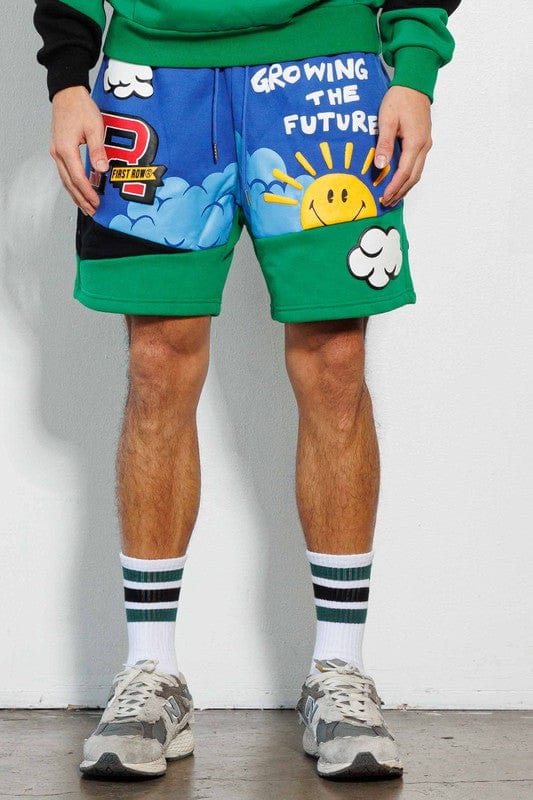 Think Green Graphic Shorts