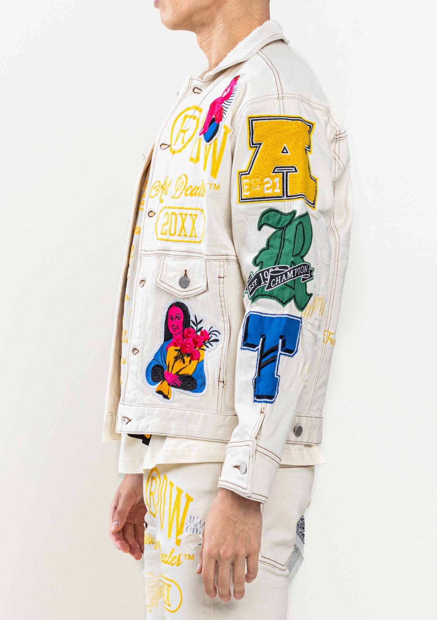 Art Dealer Graphic Nostalgic Fit Trucker Jacket