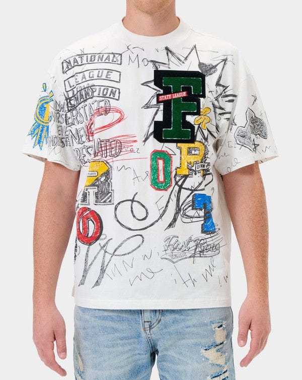 All-Over Doodling Graphic Tee