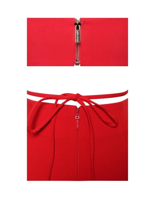 Neva Red Cutout Strappy Jumpsuit