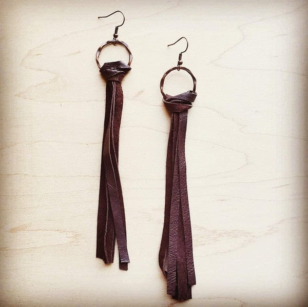 Leather Fringe Earrings