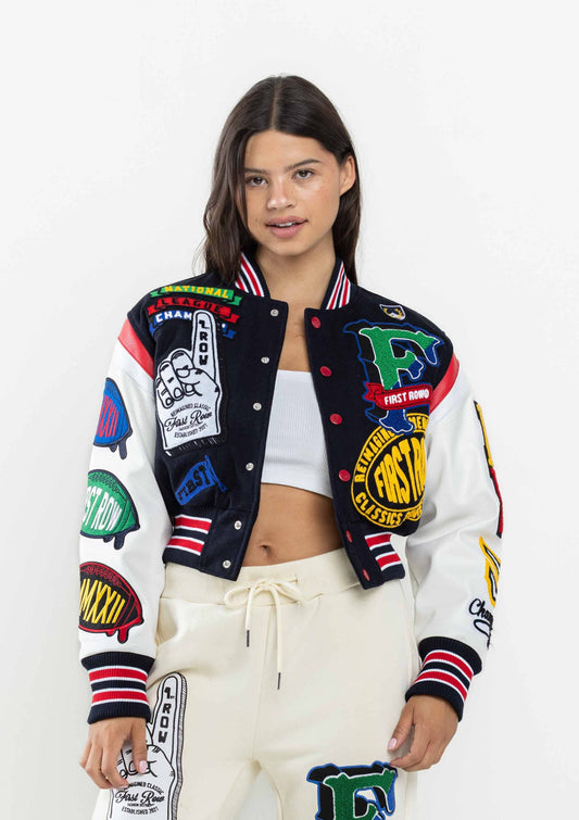 Championship Winner Cropped Varsity Jacket